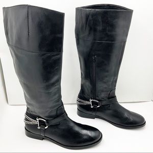 {Lauren Ralph Lauren} Jacqui Chain Riding Tall Boots